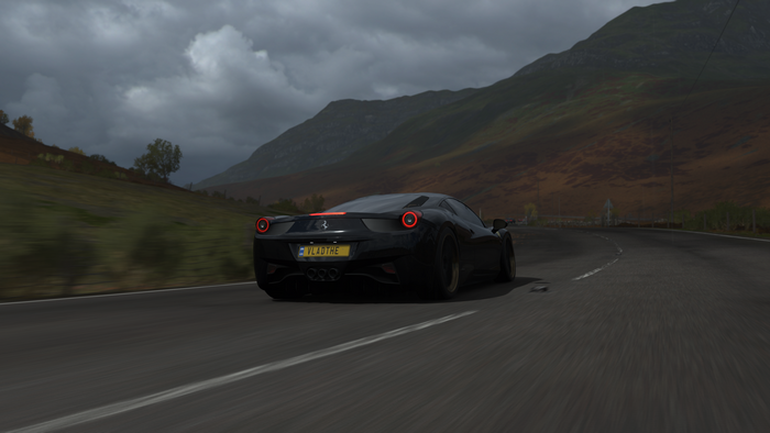 Black Ferrari 458 Italia in Forza Horizon 4