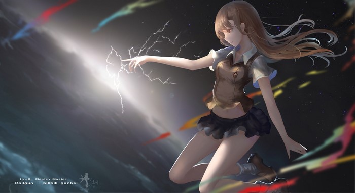Misaka Mikoto from Railgun using Electro Master
