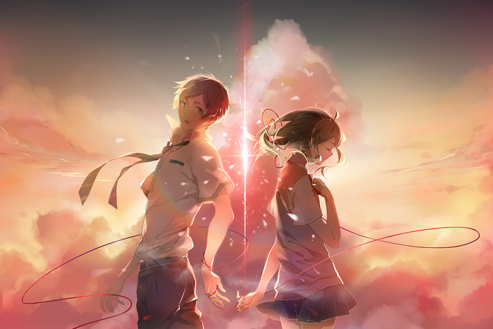 Taki and Mitsuha from Kimi no Na Wa
