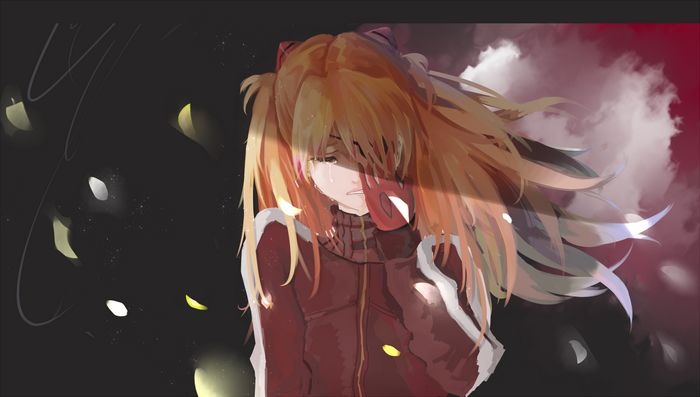 Asuka Langley Soryu from Neon Genesis Evangelion crying