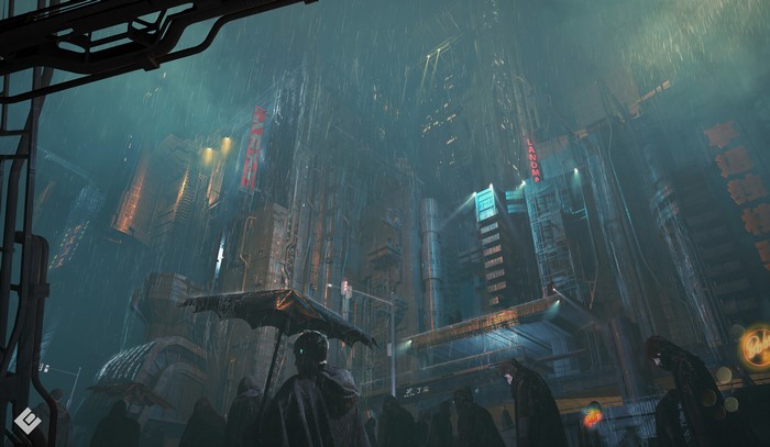4K Futuristic City in Rain by Col Price