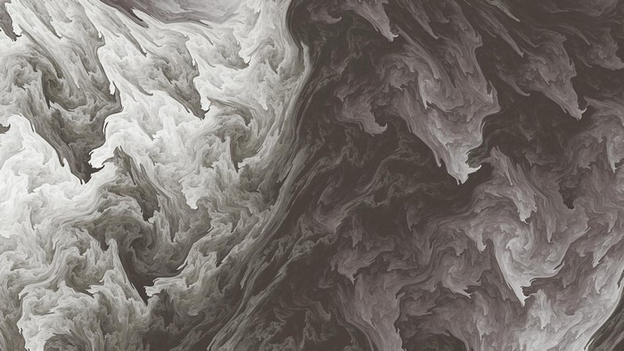 Monochrome abstract fractal art