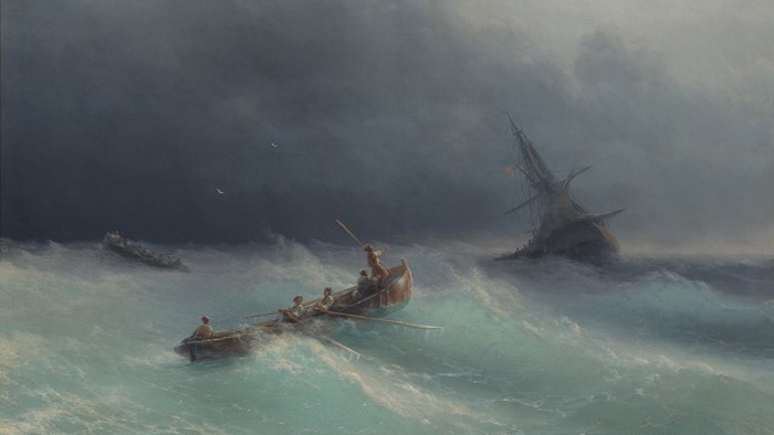 Shipwreck in a Storm by Ivan Aivazovsky