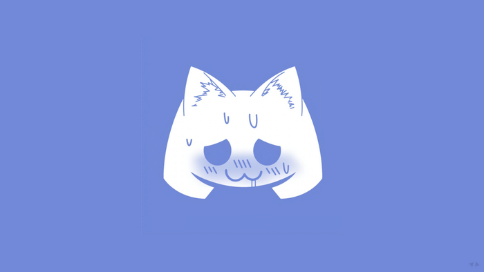 Discord White Cat Ears Logo Design