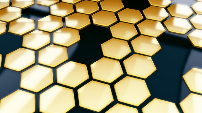 Golden Hexagons on a Dark Reflective Surface