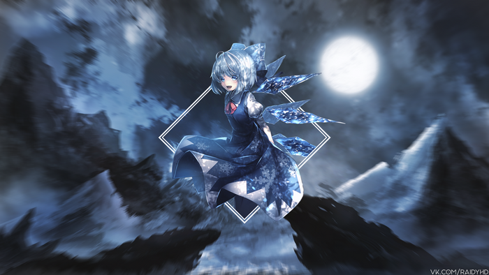 4K Cirno from Touhou in a winter landscape