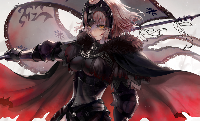 Jeanne d'Arc (Alter) from Fate Series holding a banner