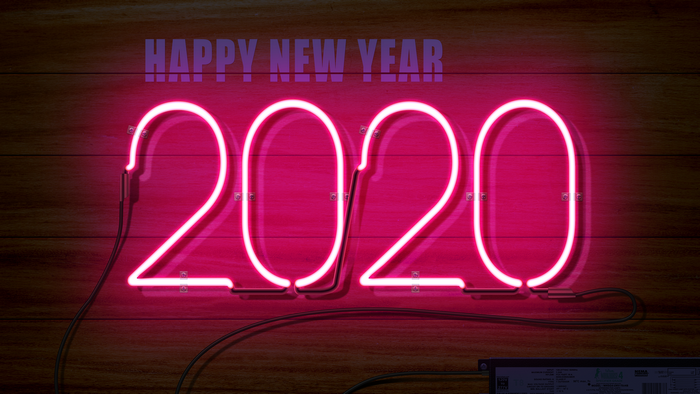 Happy New Year 2020 Neon Sign