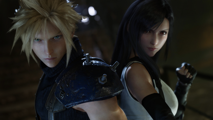 Cloud Strife and Tifa Lockhart from Final Fantasy VII: Remake