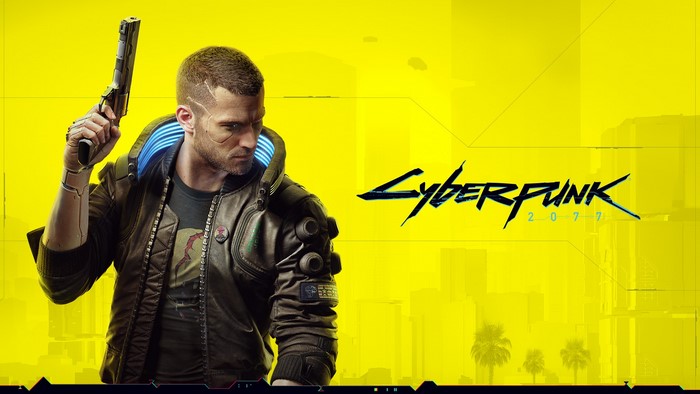 V from Cyberpunk 2077 holding a pistol