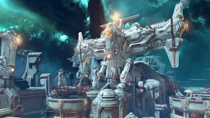 4K DOOM Eternal Makyrs video game art