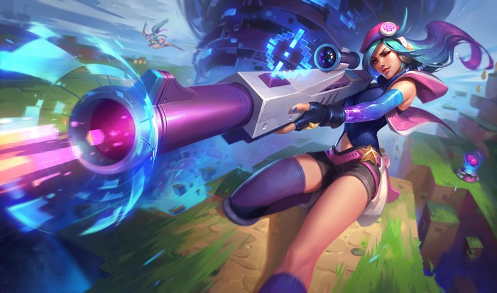 Caitlyn from League of Legends with Arcade Skin