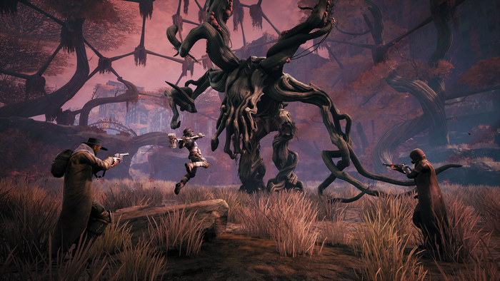 Creatures fighting with guns in Remnant From the Ashes