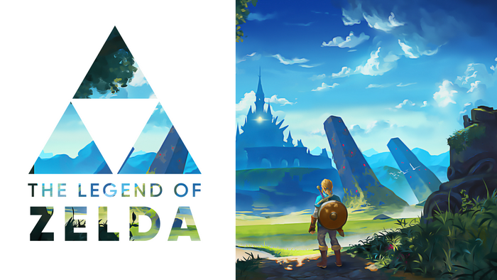 The Legend of Zelda: Breath of the Wild Logo and Landscape