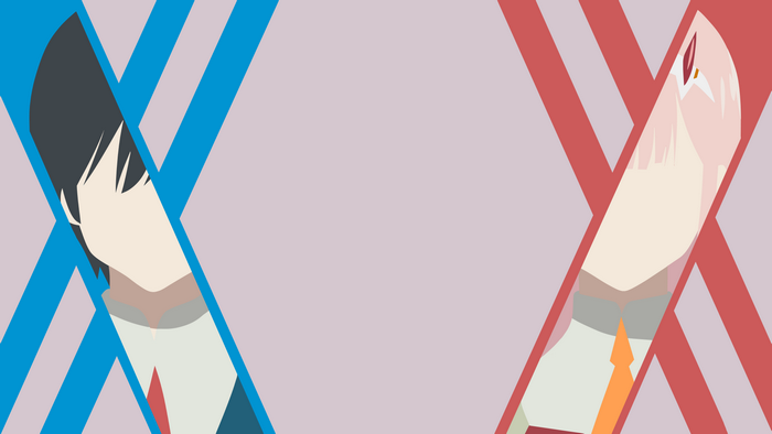 Hiro and Zero Two from Darling in the FranXX