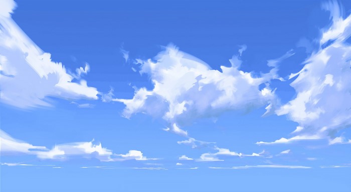 Digital art of clouds in a blue sky