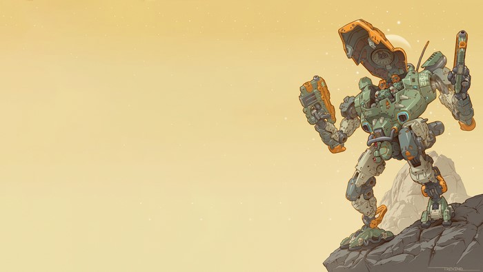 4K Science Fiction Artwork of a Mech with Pilots