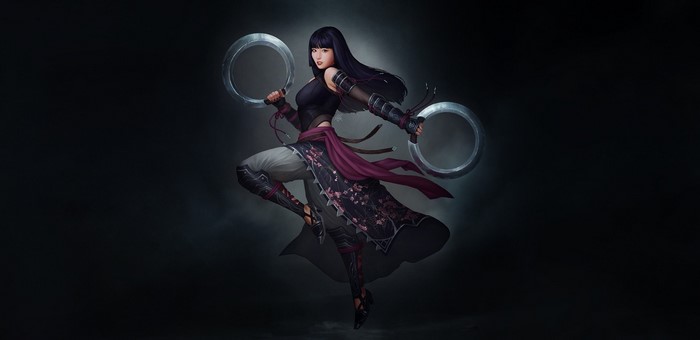 Fantasy girl with chakrams