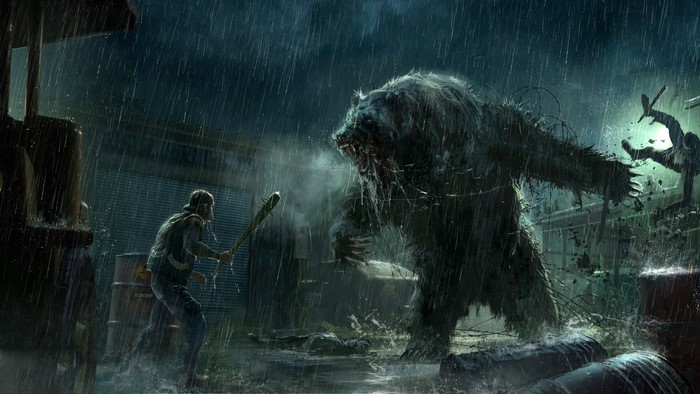 Deacon St John from Days Gone fighting a monster bear