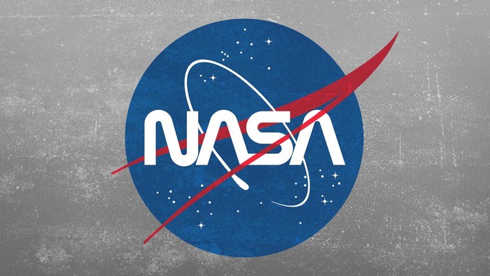 NASA logo with red swoosh and stars