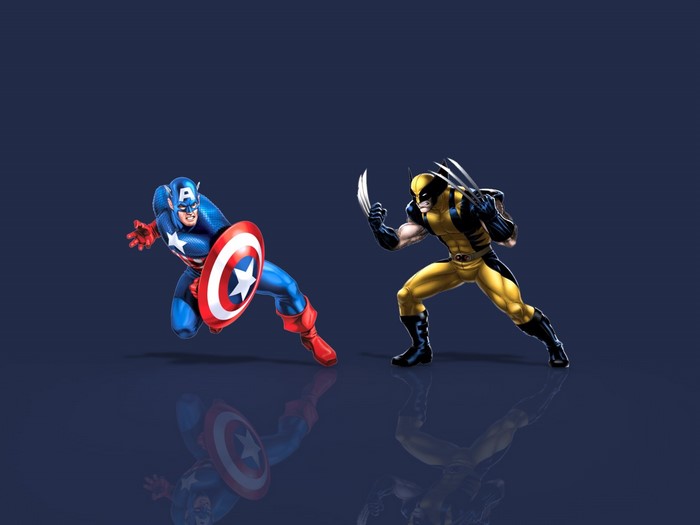 Captain America and Wolverine from Marvel Comics
