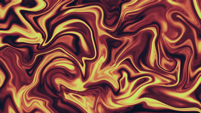 Abstract swirling pattern with orange and yellow colors