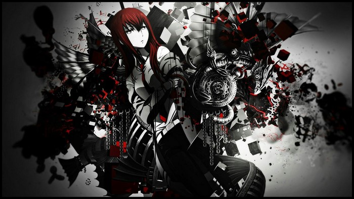 Makise Kurisu from Steins;Gate abstract art