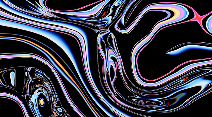 4K Chrome Abstract Digital Art