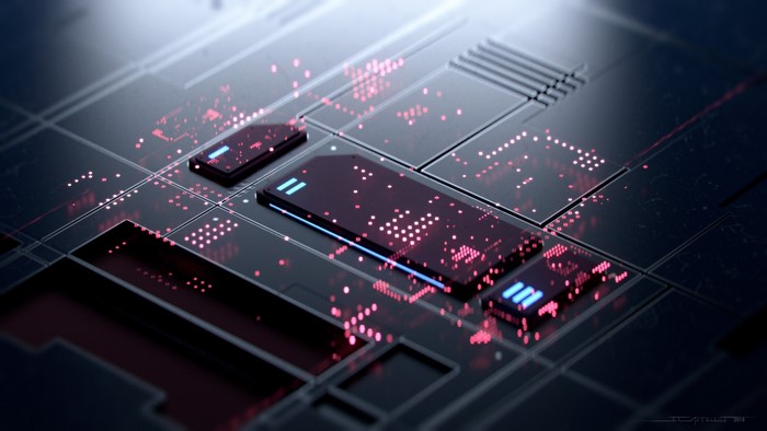 3D digital art of futuristic circuits by Jorge Castillo