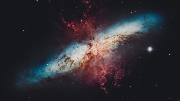 Messier 82 Galaxy in Space