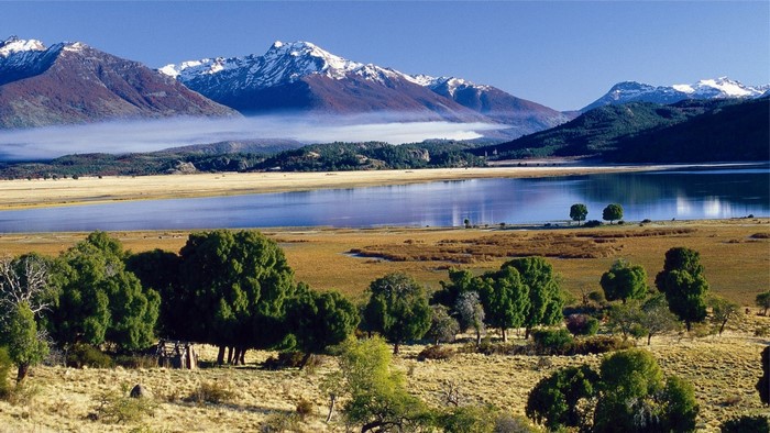 Mountain lake landscape in Patagonia