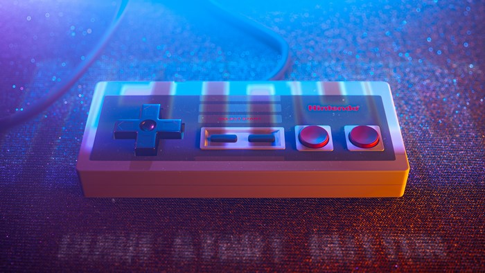 4K Nintendo Entertainment System gamepad render