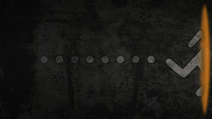 Portal 2 game art with portal and character silhouette