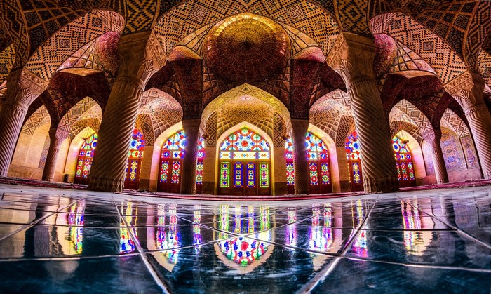 Nasir al-Mulk Mosque Colorful Reflection
