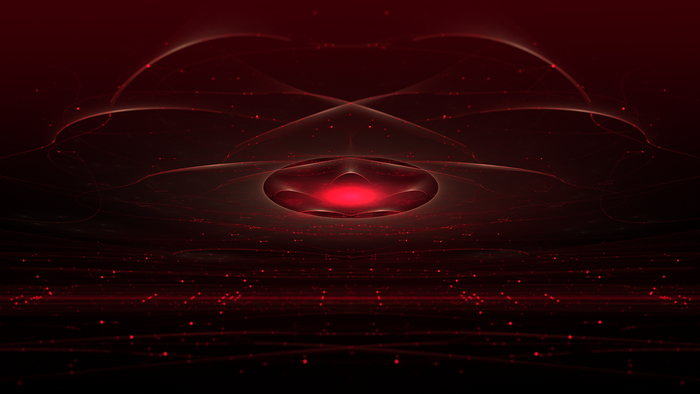 Abstract Red Fractal Digital Art