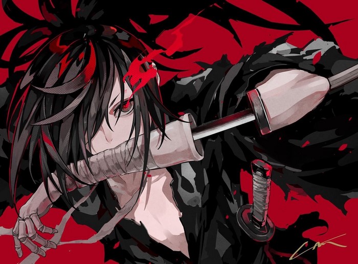 Hyakkimaru from Dororo with katana