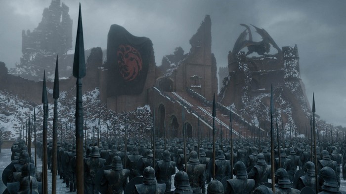 Army of House Targaryen with Dragon and Castle