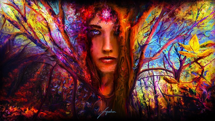 Psychedelic digital art by Audrey Logsdon