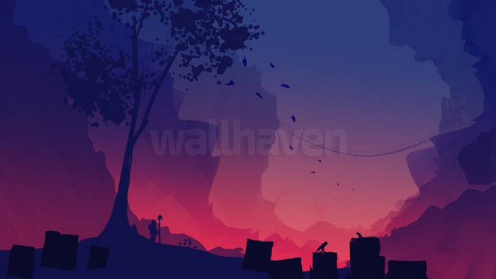 Digital art of a surreal landscape with a bridge