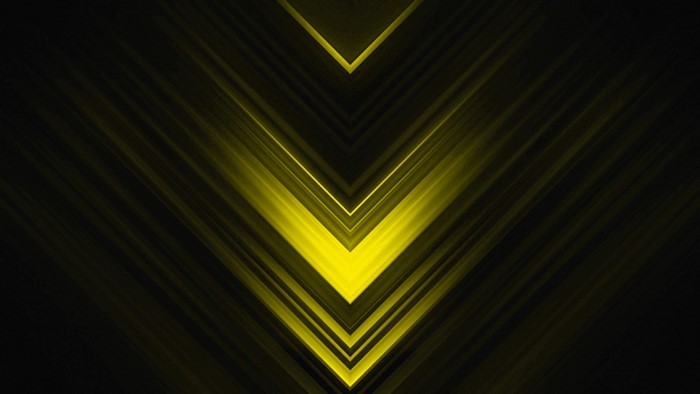 Abstract yellow geometric lines on a dark background