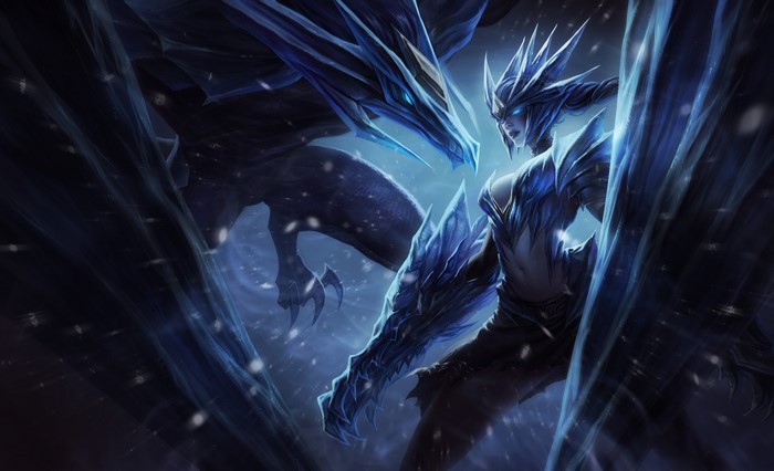 Shyvana and dragon from League of Legends