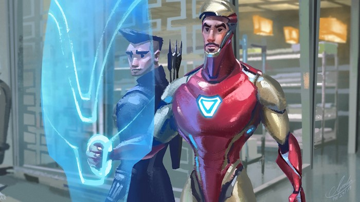 Iron Man and Hawkeye from Marvel Cinematic Universe