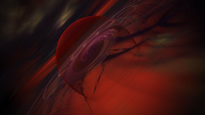 4K Red Fractal Abstract Digital Art