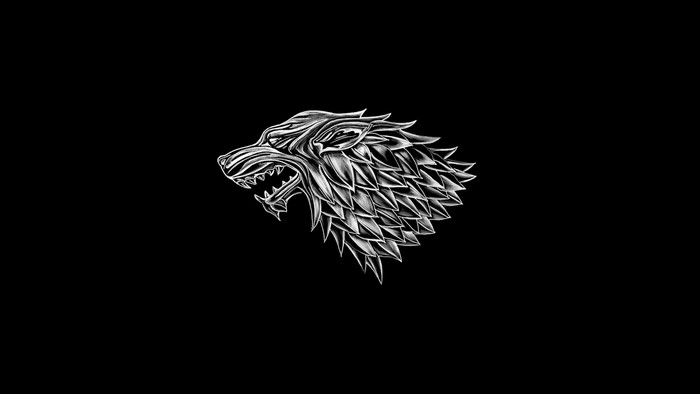 House Stark wolf sigil from Game of Thrones