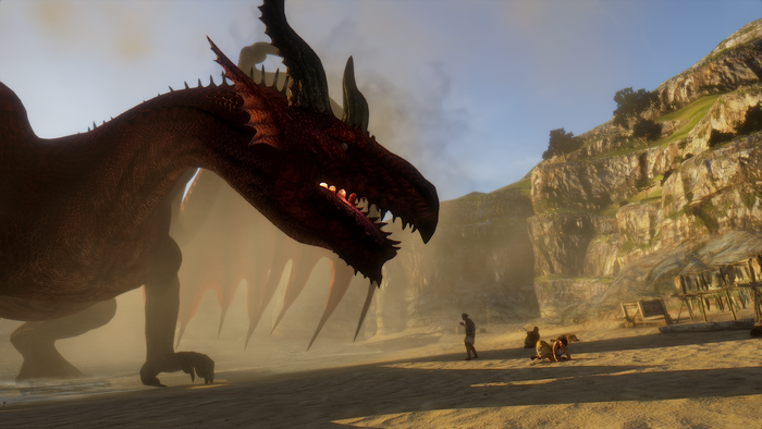 Dragon from Dragon's Dogma on a beach