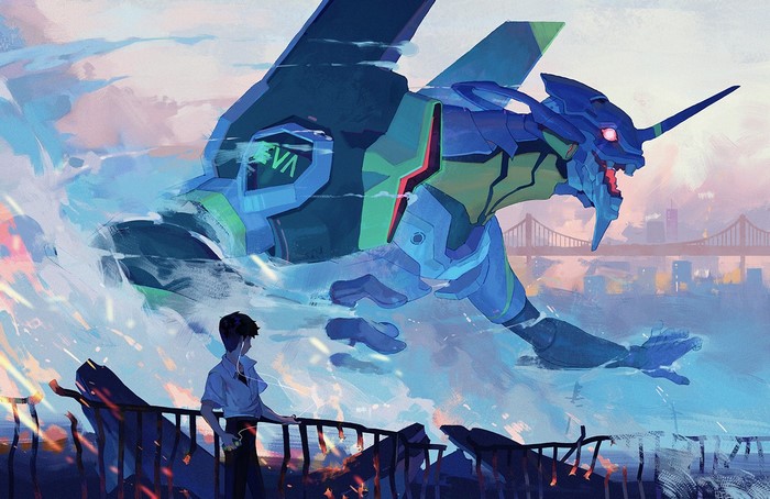 EVA Unit 01 and Shinji Ikari from Neon Genesis Evangelion