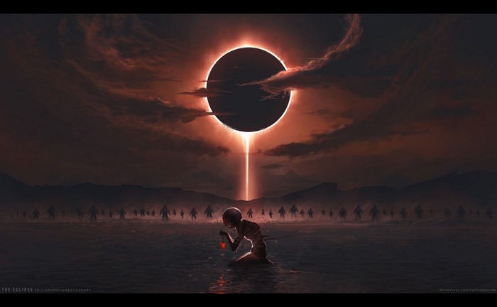 Griffith Behelit Scene Under Solar Eclipse