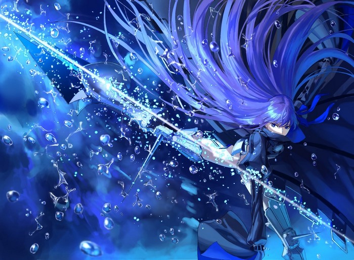 Meltlilith from Fate/Grand Order with a glowing spear