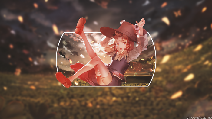 Anime girl with witch hat