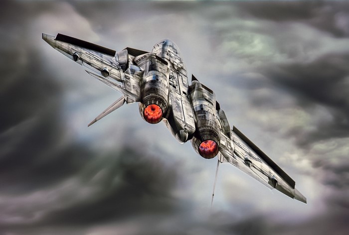 Sukhoi Su-57 fighter jet in flight